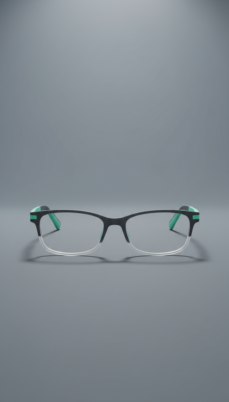 Graphite Frame Smart Glasses with Mint Accents