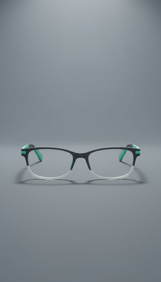 Graphite Frame Smart Glasses with Mint Accents